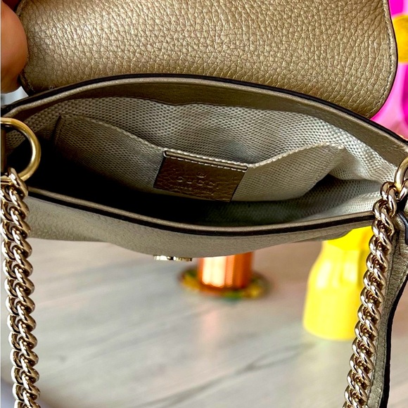 Gucci Gold Crossbody Bag with Tassel Detail main image 2